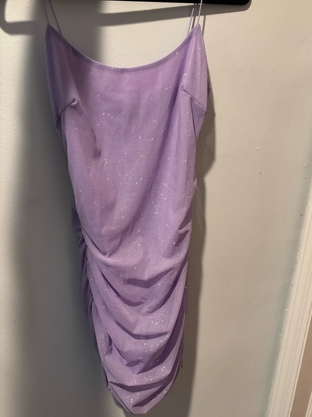 Windsor Women’s Sparkly Purple Spaghetti Strap Dress